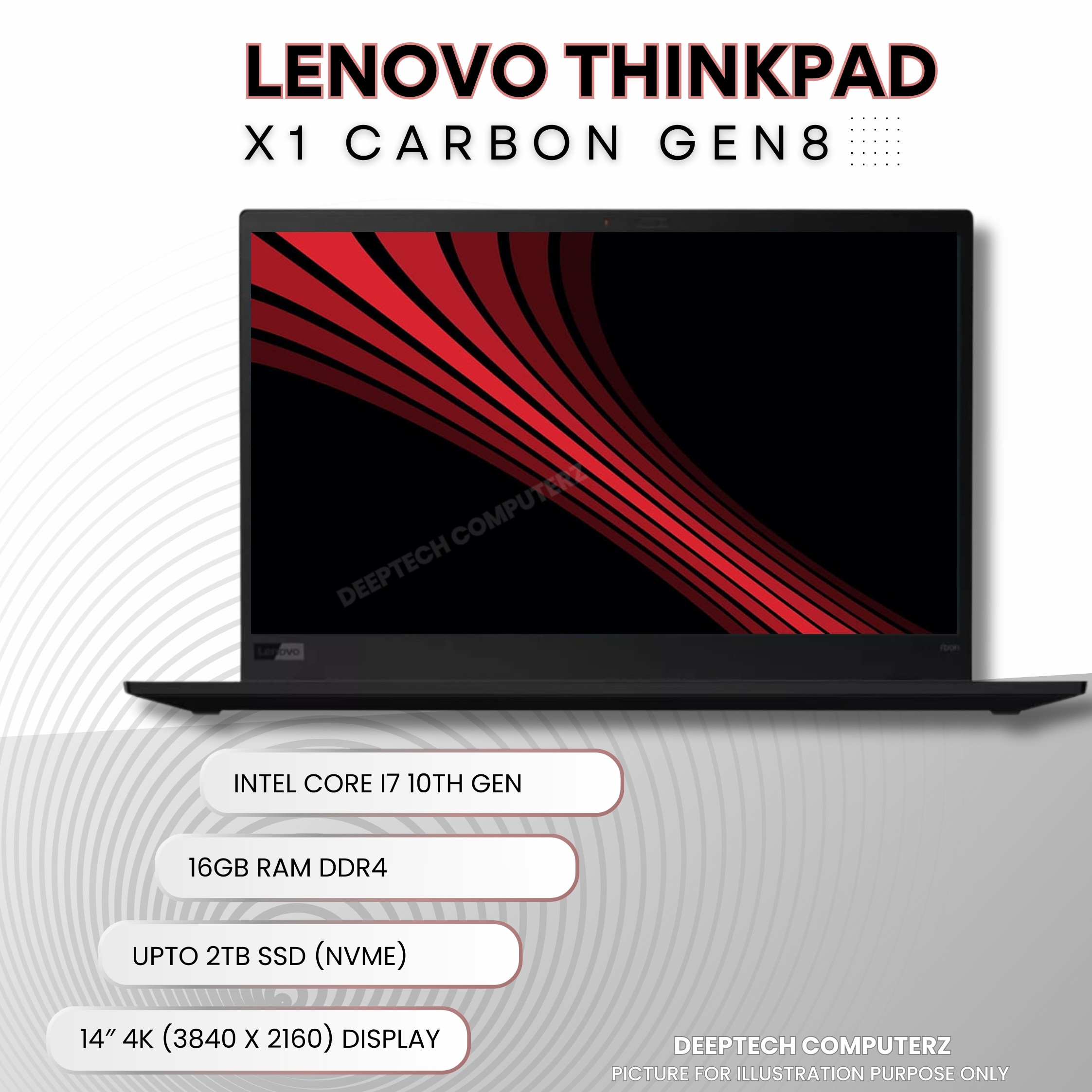Lenovo ThinkPad X1 Carbon Gen8 Core i7 10th Gen 16GB RAM 2TB SSD