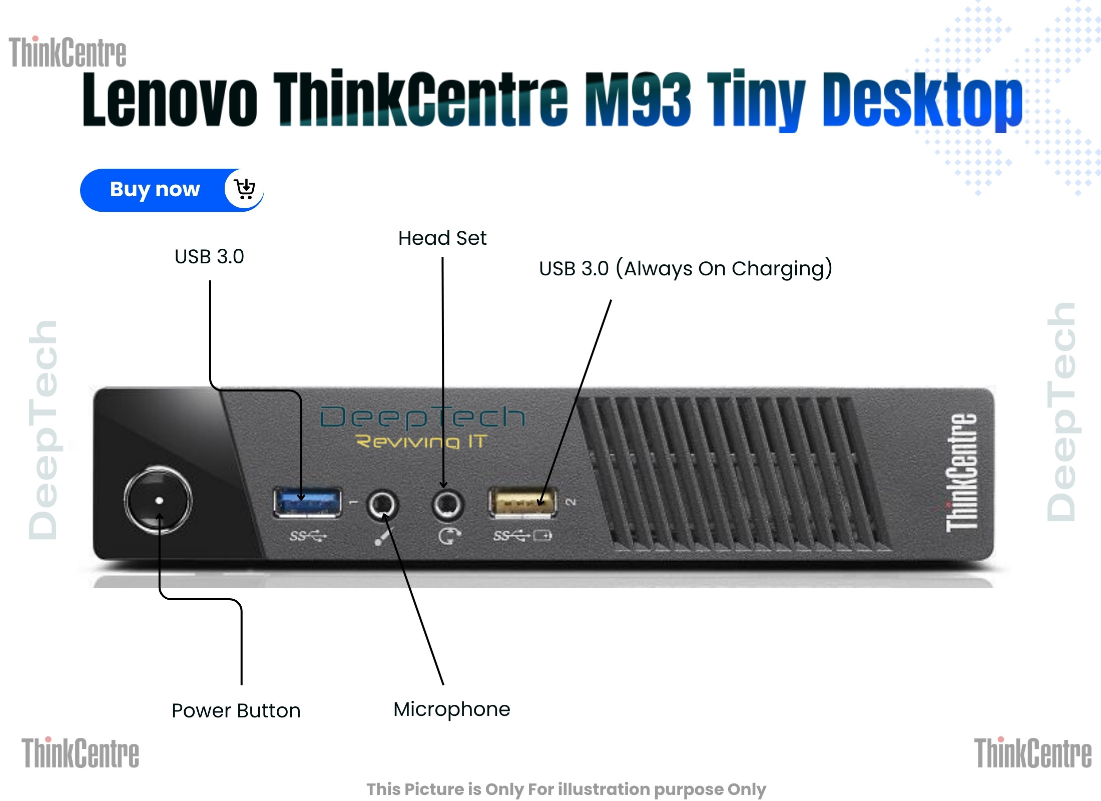 Lenovo ThinkCentre M93 Tiny PC Core i7 16GB RAM 1TB SSD Wi-Fi 90